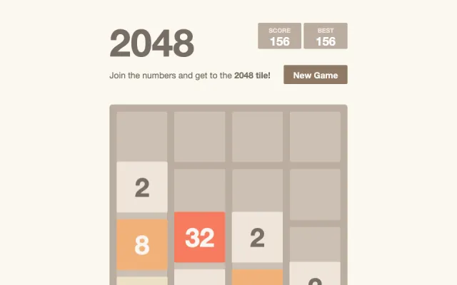 2048 gameplay screenshot 2