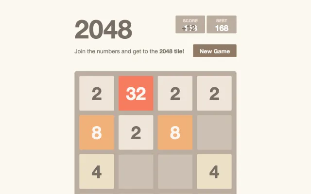 2048 gameplay screenshot 3